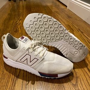 NEW BALANCE 247 SZ 10 WHITE BURGUNDY RED NAVY BLUE